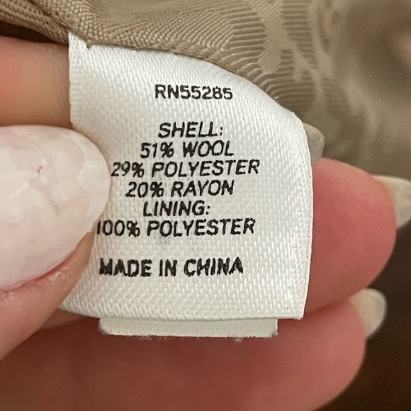 Express tan/caramel double breasted wool pea coat size XS - Picture 10 of 11